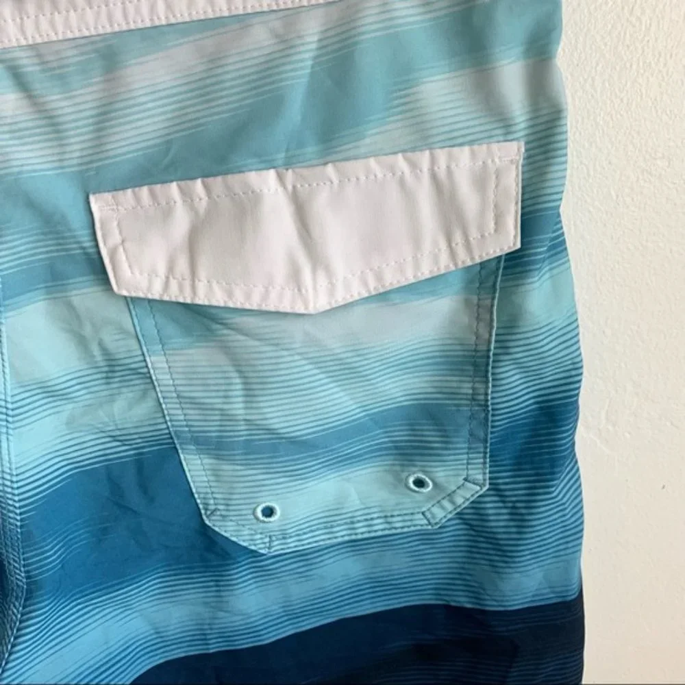 Hurley Phantom Blue Striped Board Shorts Size 30 - Picture 6 of 8